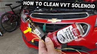 HOW TO CLEAN VVT SOLENOID ON CHEVROLET CRUZE SONIC MALIBU EQUINOX TRAVERSE EQUINOX CHEVY VVT CLEAN [upl. by Pauwles]