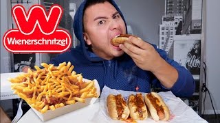 Wienerschnitzel MUKBANG Chili Cheese Dogs Chili Cheese Fries [upl. by Romelda780]