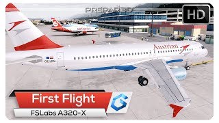 P3Dv4 FSLabs A320X  First Flight [upl. by Naamann]