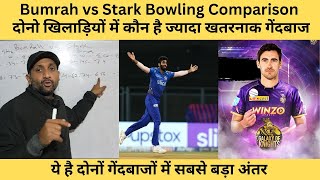 Jasprit Bumrah vs Mitchell Stark Bowling Comparison KKR Mumbai Indians IPL 2024 Tyagi Sports [upl. by Aitnecserc]