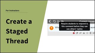 Create a Staged Thread for Students in Perusall [upl. by Ynner]