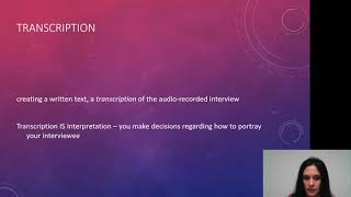 Analyzing a Narrative Interview to Prepare for Performance and Qualitative Analysis [upl. by Marozas]