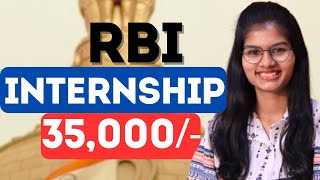 RBI Paid Internship 2024 – All You Need to Know  Stipend eligibility how to apply [upl. by Alexina2]