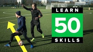 LEARN 50 MATCH SKILLS  Awesome football skills tutorial [upl. by Randi]