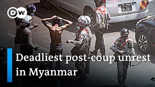 Protesters in Myanmar defiant after deadly crackdown  DW News [upl. by Nue]