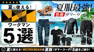 【ワークマン】最強の夏服 5選！ WORKMAN 夏のキャンプでも使える！涼しくて快適なワークマンコーデを5つご紹介！ [upl. by Nayllij]