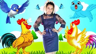 Murga Bole Kukdu Ku  मुर्गा बोले कुकड़ू कु  Hindi Animal Rhyme  Hindi Poem 4 Kidz [upl. by Bolan834]