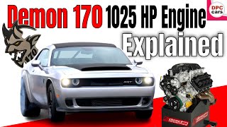 2023 Dodge Challenger SRT Demon 170 1025 Horsepower Engine Explained [upl. by Lin51]