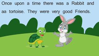 The rabbit and the tortoise  Moral story in English for kids l [upl. by Mackenie527]