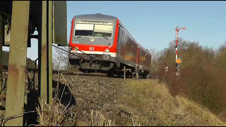 Garching an der AlzFlügelsignal aus Richtung FreilassingVerkehr am 1322014 [upl. by Hax]