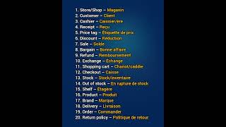 Vocabulaire en Anglais pour le Shopping  Apprenez les Mots Essentiels  english shorts [upl. by Eedebez952]