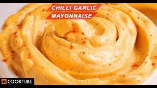 How To Make Chilli Garlic Mayonnaise At Home  Chilli Garlic Mayonnaise Recipe [upl. by Malca]