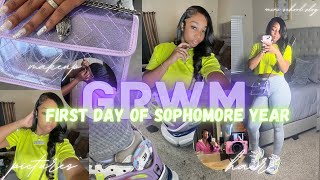 GRWM FOR THE FIRST DAY OF SOPHOMORE YEAR  SCHOOL VLOG  hair makeup pictures amp etc  Pretti Coco [upl. by Ripleigh188]