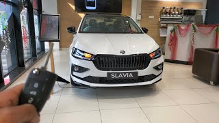 quot2024 Skoda Slavia Sportline 10L TSI AT Detailed Review  Price Features amp Walkaroundquot [upl. by Ahsirak]