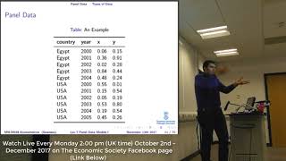 Lecture 7 Panel Data Models Part I [upl. by Abih310]