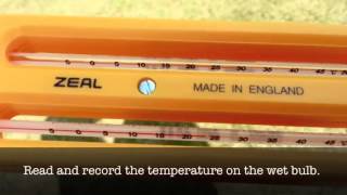 Finding Relative Humidity Using a Sling Psychrometer [upl. by Frendel614]