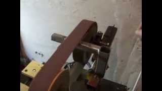 Szalagcsiszoló élező gép házilag készült homemade belt Sander [upl. by Ofilia]