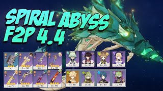 Spiral Abyss 44 Sipaling F2P Only  Genshin Impact Indonesia [upl. by Anoj73]