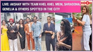 Bollywood News LIVE Akshay Kumar Vaani Kapoor Team Khel Khel Mein Shraddha amp others spotted [upl. by Ellerred]