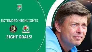 EIGHT GOALS  Harrogate Town v Blackburn Rovers Carabao Cup extended highlights [upl. by Releyks]