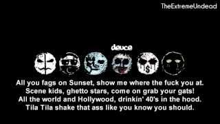 Hollywood Undead  Scene For Dummies Lyrics Video [upl. by Isabea972]