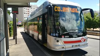 Trolleybus de Lyon C13 MontessuyGutenberg  Grange Blanche Hess lighTram 19 [upl. by Berton]