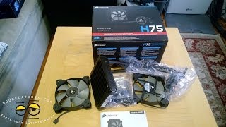 Corsair H75 Hydro Series Liquid CPU Cooler Unboxing [upl. by Dnomder434]