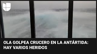 Una ola gigante golpea un crucero en la Antártida hay una turista estadounidense muerta y varios he [upl. by Philana]