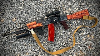 GHK AK 74 GBBR With PG30 Grenade Launcher [upl. by Marbut]