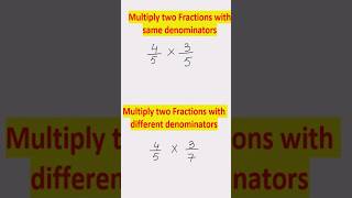 Multiplying fractions trick with same and different denominators [upl. by Rother]