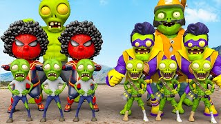 Plants vs Zombies 2  Team SuperHero VS Team Bad Guy Zombie Rescue HULK  2D 3D Animation IRL [upl. by Handal272]