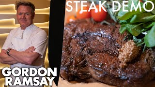 Gordon Ramsay Shows a NFL Star How To Make The Perfect Ribeye [upl. by Peugia]