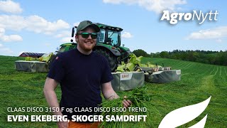 CLAAS DISCO slåmaskiner  Even Ekeberg Skoger Samdrift [upl. by Aniretac33]