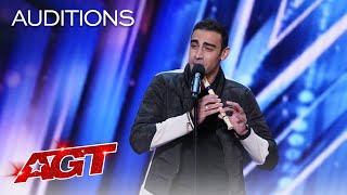 Medhat Mamdouh Beatboxes While Playing The Recorder  Americas Got Talent 2021 [upl. by Tailor548]