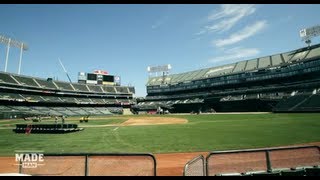 Flipping Oaklands Field from Baseball to Football [upl. by Haleelahk]