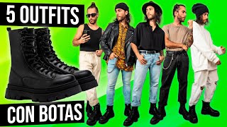 5 OUTFITS con BOTAS de COMBATE para hombre [upl. by Trow380]