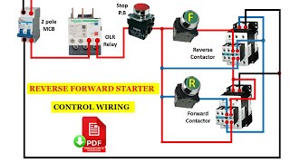 Reverse Forward Starter Control Wiring  REVERSE FORWARD Motor Control  Electrical Technician [upl. by Jeffrey]