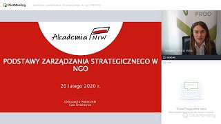 Webinarium Podstawy zarządzania strategicznego PROO1a 2628 lutego 2020 [upl. by Damali]