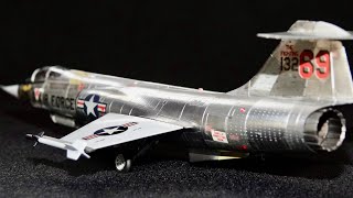 Hasegawa 172 Lockheed F104G Starfighter USAF built model kit [upl. by Nareik700]