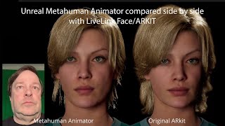 Methuman Animator sidebyside with ARKitLiveLinkFace including new voice changer [upl. by Roxane]