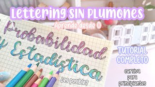 Lettering sin plumones TUTORIAL  lápices bolígrafos punta bala etc [upl. by Novyaj535]