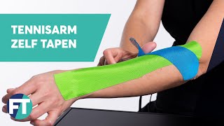 Tennisarm zelf tapen » Instructie » FysioTape [upl. by Eibob]