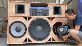 Restoration and design giant portable speaker system  1 unique idea for event sound system [upl. by Attelliw]