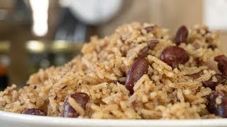 JAMAICAN RICE amp PEAS • Malaika Malz [upl. by Novelia311]