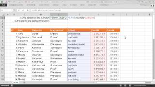 EXCEL  Sumowanie według określonego kryterium [upl. by Kienan]