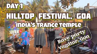 GOA Hilltop Festival 2023 🇮🇳 Day 1 After Movie Indias party capital Rave Party Vagator Goa [upl. by Aleka]