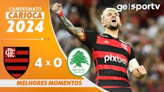 FLAMENGO 4 X 0 BOAVISTA  MELHORES MOMENTOS  CAMPEONATO CARIOCA 2024  geglobo [upl. by Ahcsat]