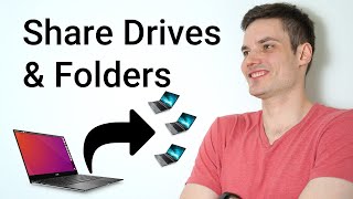 How to Share Folders amp Drives from one Computer to another Computer  Windows 10 [upl. by Ahsiele]