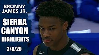 Bronny James Sierra Canyon take on Andre Curbelo Illinois commit for 2020  Prep Highlights [upl. by Rosaline]