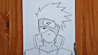 How to draw Kakashi Hatake  Kakashi step by step  Easy anime drawing [upl. by Perri]